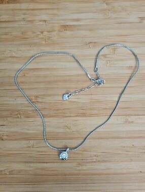Swarovski Silver Necklace with Clear Crystal Pendant